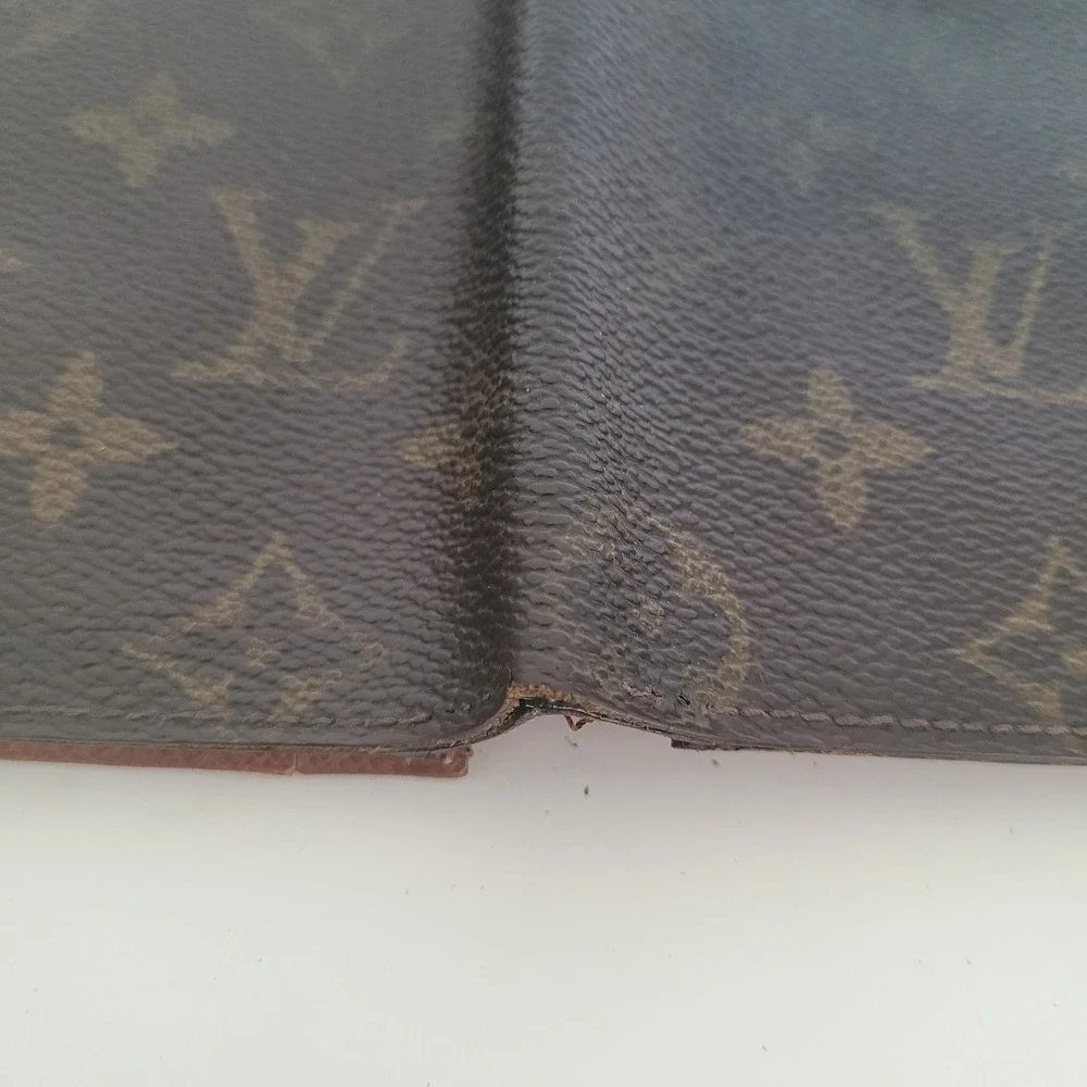 Louis Vuitton Monogram Canvas Long Bifold Wallet Brown Mens Womens Vintage
